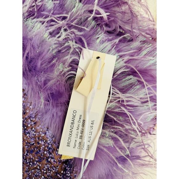 bronx and banco lulu mini dress in lilac L US8 - Picture 10 of 12